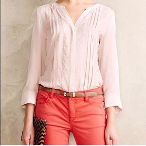 Anthropologie Maeve pintucked tunic